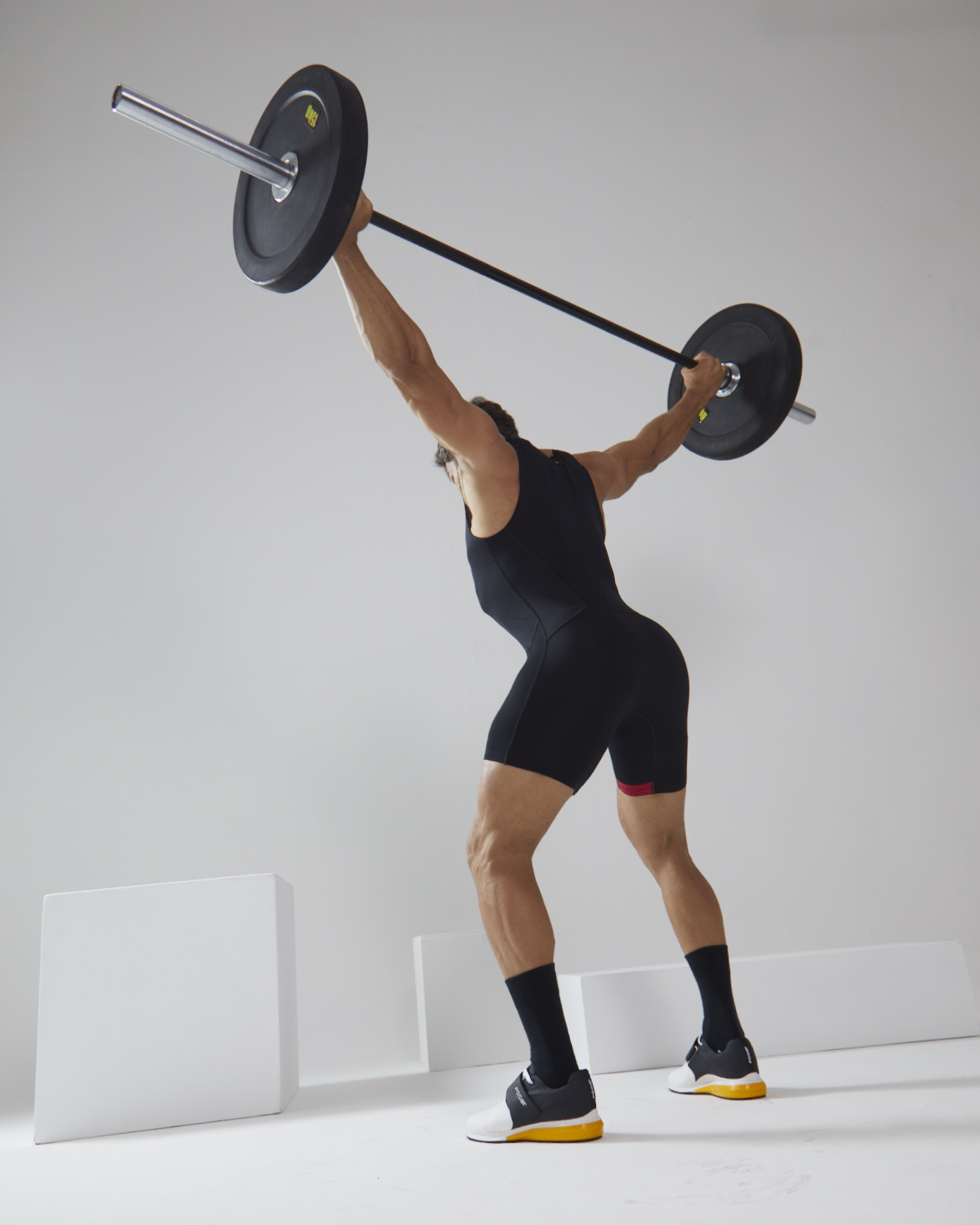 Beginner athlete training with FOOST Lifter weightlifting shoes